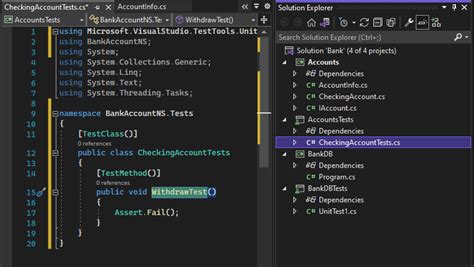 Основные принципы написания unit-тестов в C# с использованием Visual Studio 2019