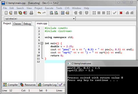 Основные функции и возможности Dev C Dev C++