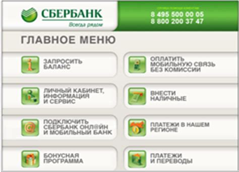 Основные функции мобильного банка Сбербанк
