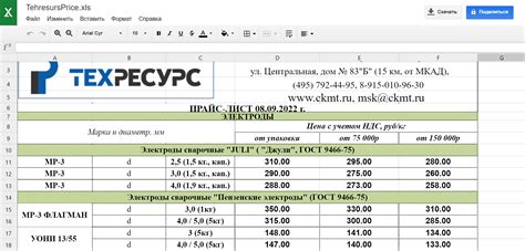 Основные этапы создания прайс-листа в Word: