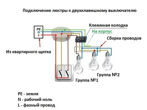 Особенности подключения светодиодного светильника к выключателю с двумя клавишами