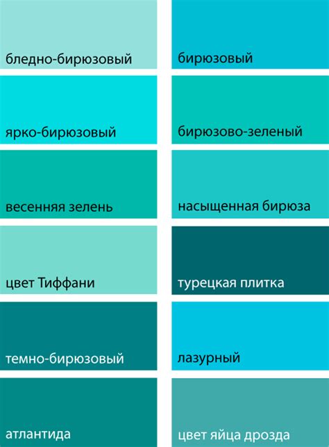 Особенности применения бирюзового цвета