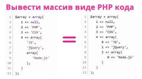 Особенности работы с массивом