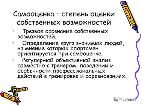 Осознание собственных возможностей