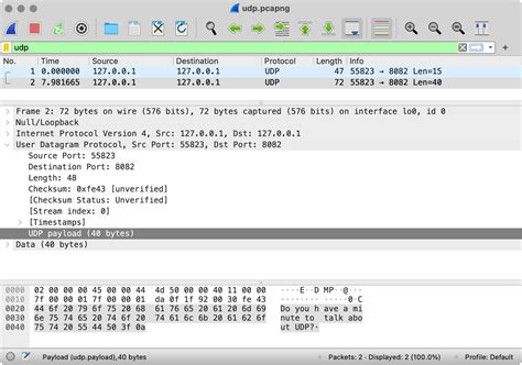 Открытие сессии захвата пакетов в Wireshark