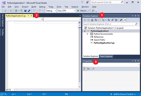 Открытие Python в Visual Studio
