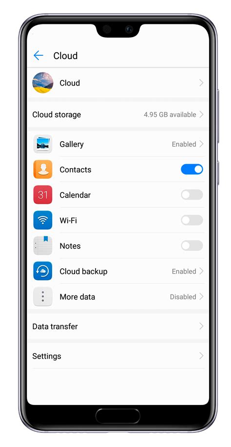 Отмена синхронизации облака Honor с Huawei ID