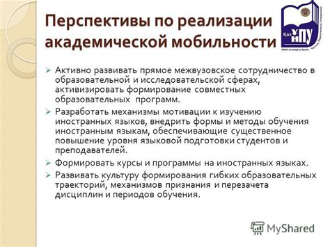 Отражение академической и карьерной перспективы