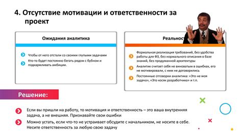 Отсутствие ответственности и мотивации