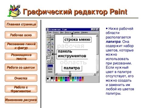 Очистка палитры цветов