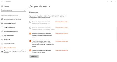 Ошибочная настройка разработчика