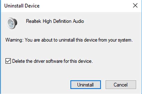 Первый способ удаления майнера Realtek HD