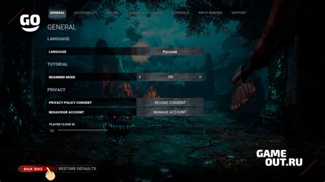 Перезапустите игру для применения настроек