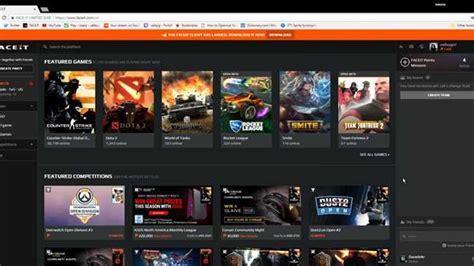 Перейдите на сайт Faceit и войдите в аккаунт
