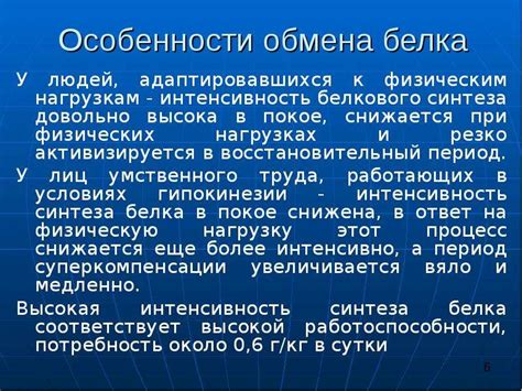 Питание как основной фактор восстановления