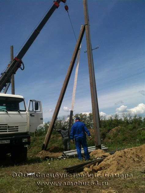 Подготовка земли для установки столба