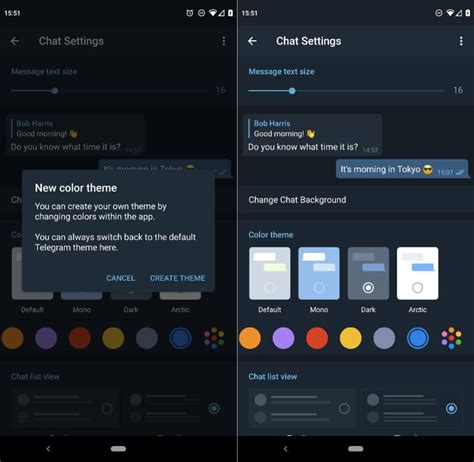 Подготовка к настройке собственной темы в Telegram