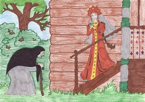 Подготовка к рисованию веретена Спящей царевны