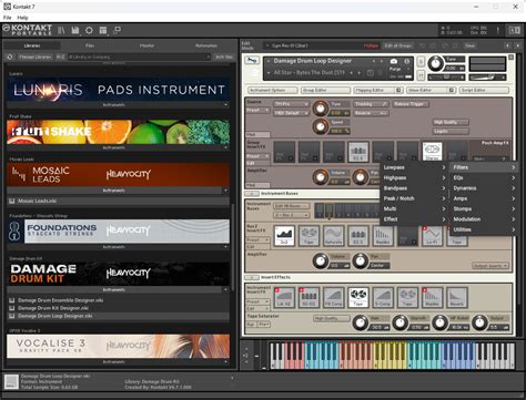 Подключение библиотеки к Kontakt 7 Portable