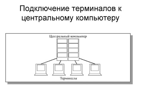 Подключение к центральному компьютеру