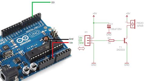 Подключение пищалки к Arduino