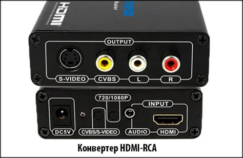 Подключение при помощи кабеля RCA