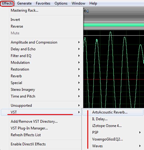Подключение VST плагина в Adobe Audition