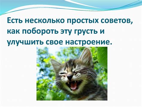 Поднятие настроения и побороть грусть