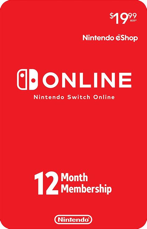 Подписка на сервис Nintendo Switch Online