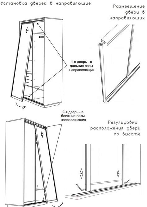 Подробная инструкция по установке колесиков на двери шкафа купе