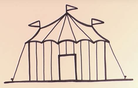 Подробный урок: как нарисовать цирк карандашом поэтапно легко для начинающих