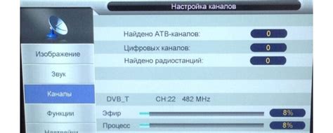 Поиск и автоматическая настройка доступных каналов