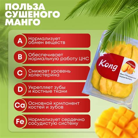 Польза безсахарного сушеного манго для здоровья: