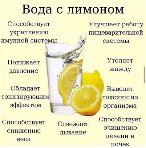 Польза воды с лимоном
