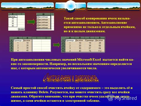 Польза копирования ячеек