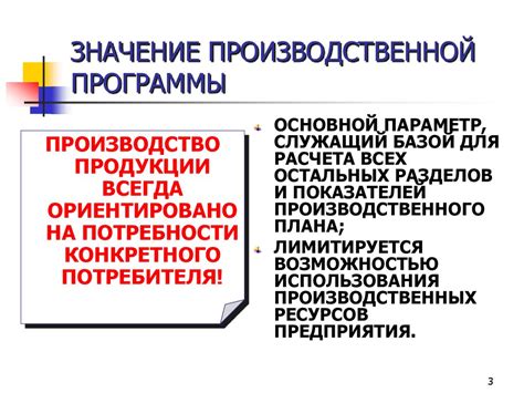 Понятие и значение производственной программы