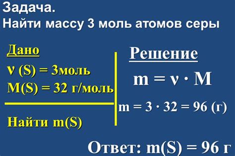 Понятие молярной массы
