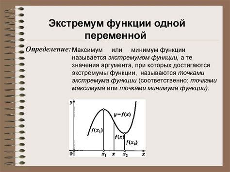 Понятие точки минимума
