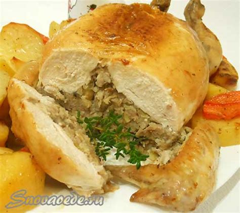 Популярные рецепты фаршированной курицы в духовке