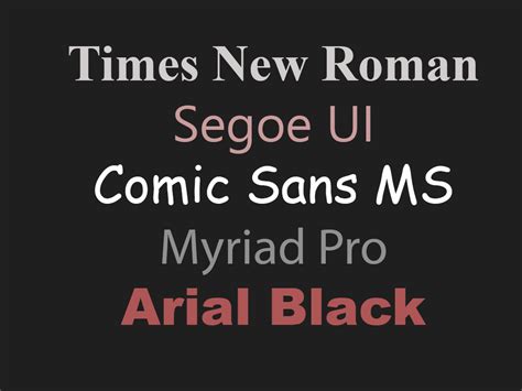 Последние тенденции в использовании шрифтов font