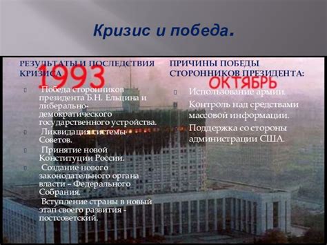 Последствия победы Ельцина