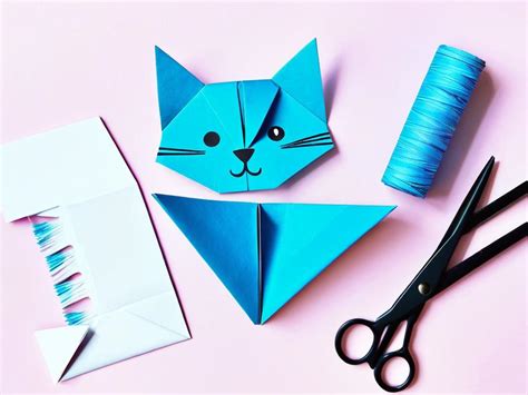 Пошаговая инструкция складывания оригами котика в коробке