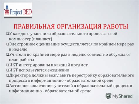 Правильная организация процесса