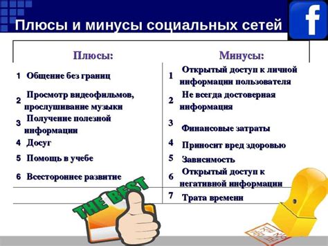 Преимущества социальных сетей: