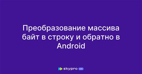 Преобразование байт в строки и обратно