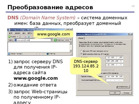 Преобразование доменных имен в IP-адреса