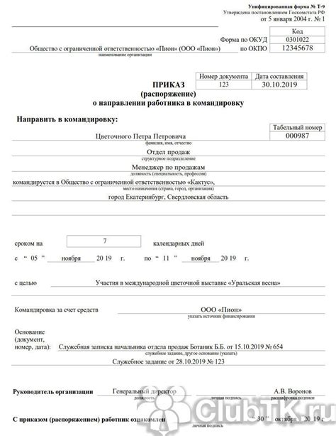 Приказ на командировку: основные формы и шаблоны