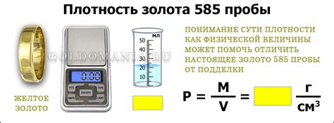 Применение воды для определения веса золота