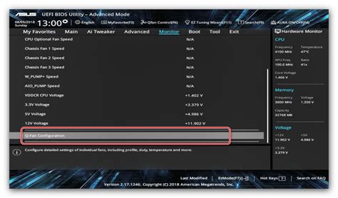 Применение настроек и сохранение изменений в BIOS-утилите Asus
