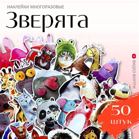 Применение стикеров с животными